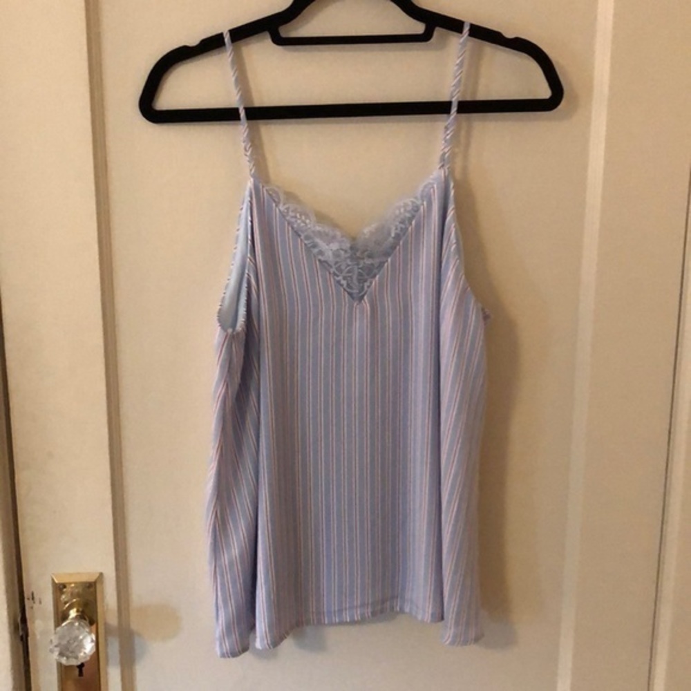 Carlie Striped Lace Cami